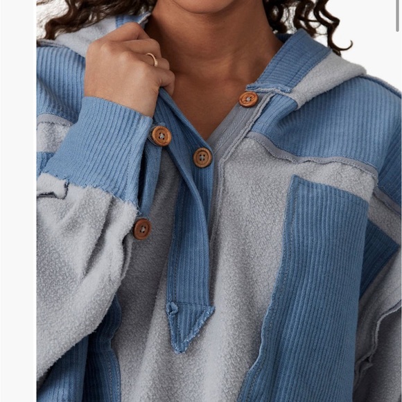 Free People Corie corduroy fleece hoodie - Picture 3 of 11